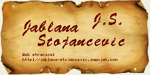 Jablana Stojančević vizit kartica